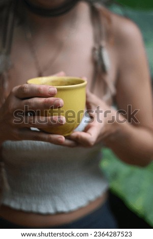 cacao ceremony heart ancestral medicine  Royalty-Free Stock Photo #2364287523
