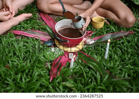 cacao ceremony heart ancestral medicine  Royalty-Free Stock Photo #2364287525