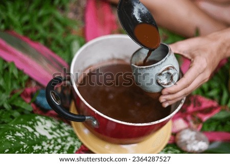 cacao ceremony heart ancestral medicine  Royalty-Free Stock Photo #2364287527