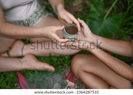 cacao ceremony heart ancestral medicine  Royalty-Free Stock Photo #2364287533