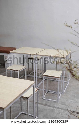 Some table in outdoor cafe