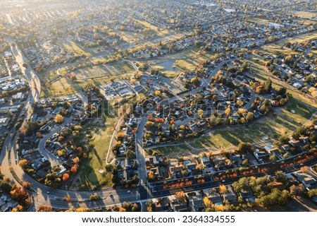 An Aerial view of the city of San Ramon in the East Bay region of San Francisco, California Royalty-Free Stock Photo #2364334555