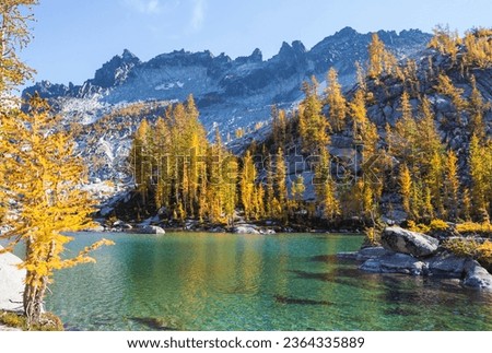 Beautiful Alpine lakes wilderness area  in Washington, USA Royalty-Free Stock Photo #2364335889