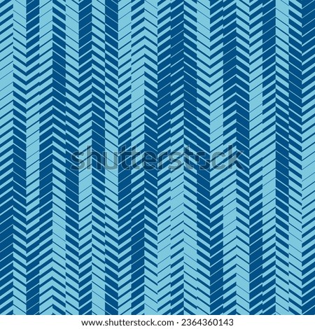 Abstract vector geometric seamless pattern with fading lines, tracks, halftone stripes. Extreme sport style illustration, urban art. Trendy sporty graphic texture in blue tones. Urban sports pattern Royalty-Free Stock Photo #2364360143