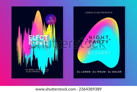 Trance Event. Modern Neon Flyer. Futuristic Background For Cover Concept. Disco And Concert Shape. Bright Effect For Invitation. Pink And Blue Trance Event