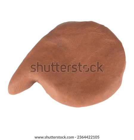 brown isolated on white background plasticine cartoon message.
