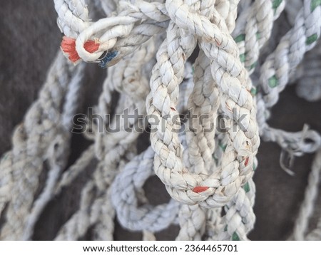 Rope texture in macro that made of nylon 