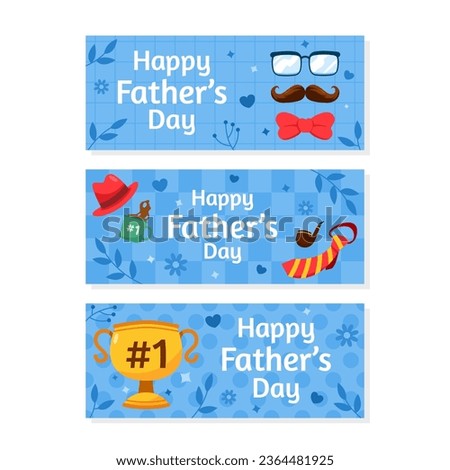 Father's day greetings message vector banner design.