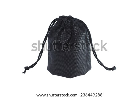 Black clothing bag isolated on white