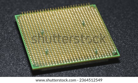 Macro Photo - Processor, socket 478, Intel. Royalty-Free Stock Photo #2364512549