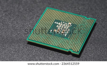 Macro Photo - Processor, socket 478, Intel. Royalty-Free Stock Photo #2364512559