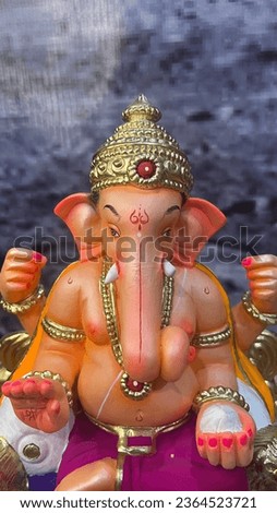 Ganapati idols or statues of different types and Colors used for Ganapati or Ganesh Festival in India