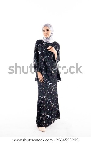 Hijab Casual fashion by Asian young lady.