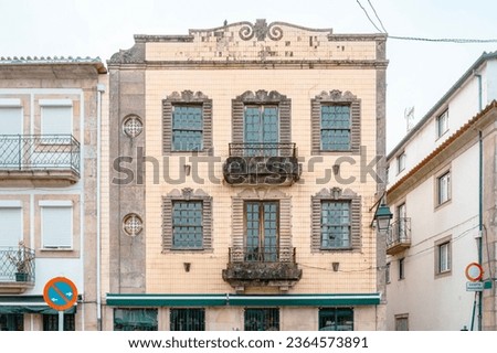 Traditional historic facades of Portuguese Houses, Portugal