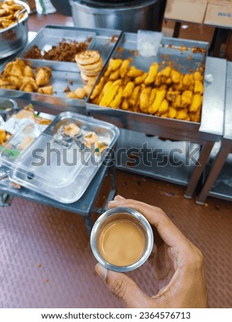 a visual from the evening tea time of kerala cuisine, ready to eat small time snacks,fries and everything