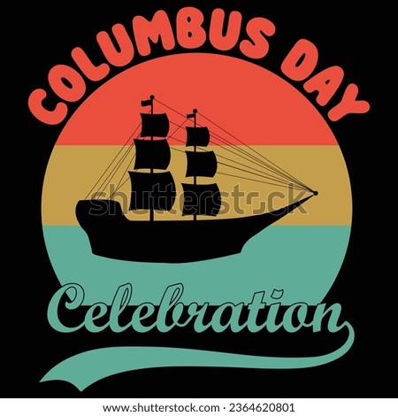 Columbus Day Celebration Vintage T-shirt Design