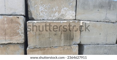 Large lump of cement Square cement block Concrete cubes