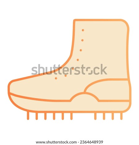 Hiking boot flat icon. Shoe orange icons in trendy flat style. Footwear gradient style design, designed for web and app. Eps 10