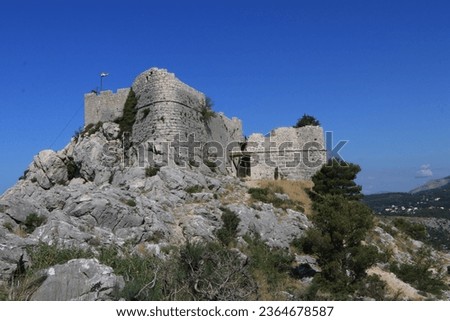 Pirate fortress (Fortress Starigrad)
is located on the very top of the mountain in the city of Omiš in Croatia.