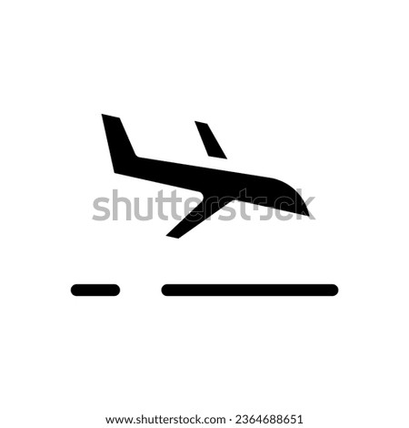icon airplane landing, editable file