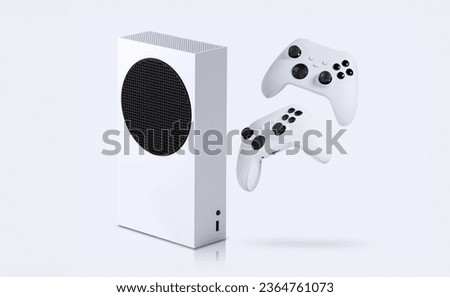 Next Generation game console and controllers Royalty-Free Stock Photo #2364761073