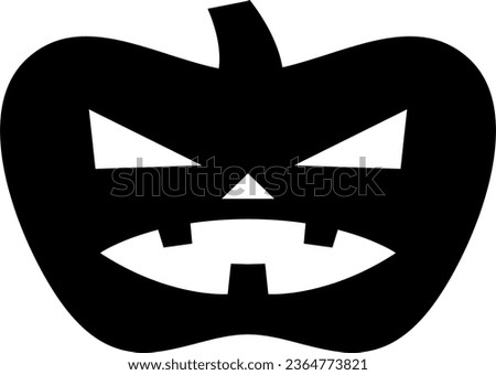 vector silhouette of a Halloween pumpkin