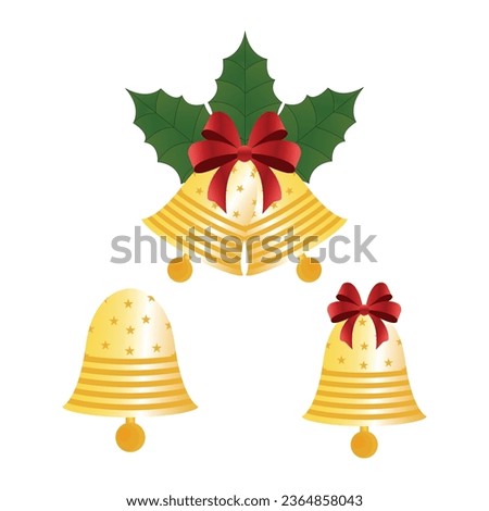 Merry Christmas Bells Vector Design