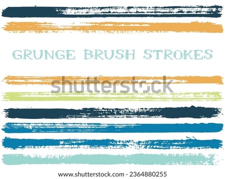 ink brush strokes isolated design elements. Set of paint lines. Urban stripes, textured paintbrush stroke shapes. Collection of ink brushes, stripes isolated on white, vector paint samples.