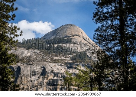 North Dome through the Forest View, Yosemite National Park, California