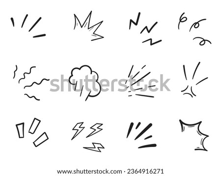 Hand drawn pop surprise. Doodle shine sunburst sparkle vector illustration Royalty-Free Stock Photo #2364916271