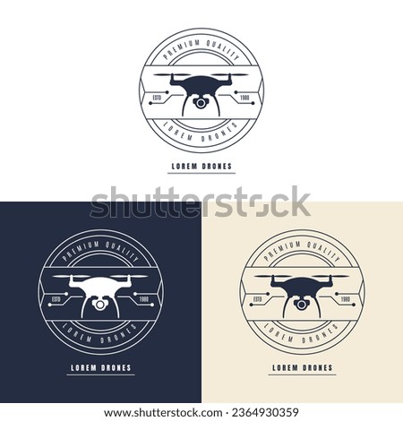 Drone logo. Simple illustration of drone vector.