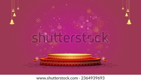 Vector Podium, Stage, Product display Showcase design with festive background. Royalty-Free Stock Photo #2364939693