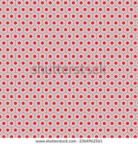 abstract geometric red hexagon pattern vector art.