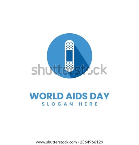 World AIDS day logo icon. Vector 1 December HIV and AIDS awareness or solidarity symbol or emblem badge on white background for banner or poster