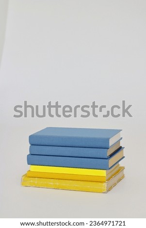 Stack of books Ukraine color