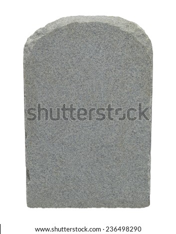 Tombstone With Copy Space Isolated on White Background. Royalty-Free Stock Photo #236498290