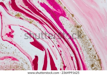 PINK MOON. Pastel trendy colors. Ancient oriental drawing technique. Style incorporates the swirls of marble or the ripples of agate. Very beautiful ART. Natural luxury. Painting, gold, fashion. 