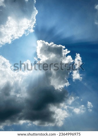 blue sky background with tiny clouds, nature abstract background, cloudscape, Sunlight in Hong Kong