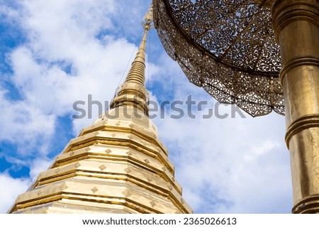 Buddha statue in Wat Phra that Doi Suthep in Chiang Mai, Thailand