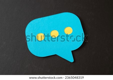 communication speak bubble digital concept papercut