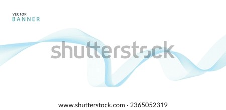 Vector abstract banner design. Fluid vector shaped background. Classic banner template pattern for social media and web sites. Blue wavy lines. Wave banner.