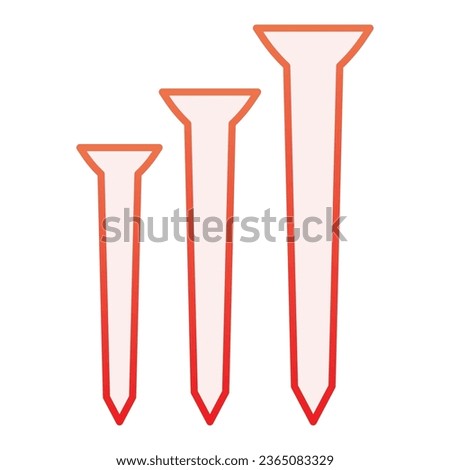 Nails flat icon. Construction red icons in trendy flat style. Carpentry gradient style design, designed for web and app. Eps 10