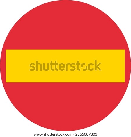 
Do not enter, Prohibitory signs are round with yellow backgrounds and red borders except the international standard stop sign that is an octagon with red background, Road signs in Sweden