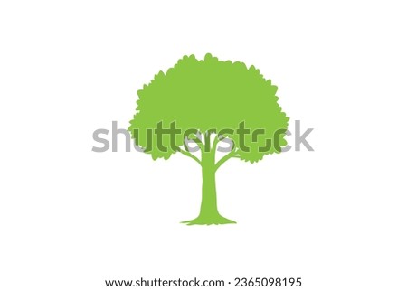  Forest and nature concept. Collection of different tree symbols. Education and training poster design. 