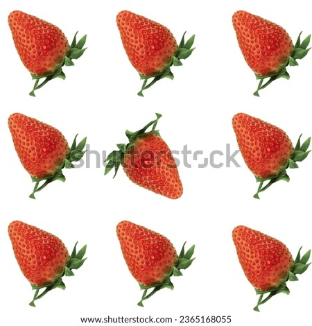 Seamless pattern, Delicious, ripe, strawberries. Simple strawberry pattern. For textiles, wallpaper and packaging