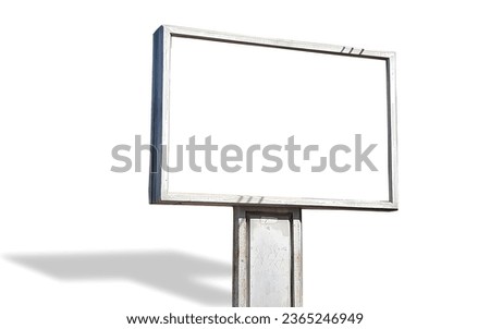 billboard blank for outdoor advertising poster or blank billboard for advertisement isolated on white background