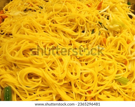 Picture of Asian food, stir-fried noodles