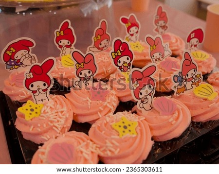 Pink cup cakes girls party
