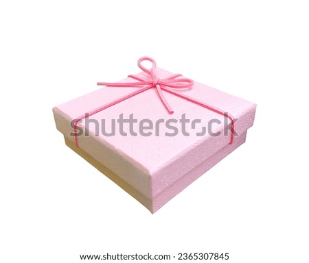 Close up gift box isolated on white background.