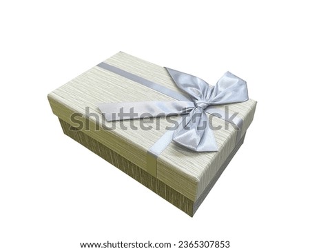 Close up gift box isolated on white background.